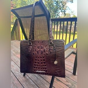 Brahmin ANYWHERE TOTE Shoulder Bag Purse Melbourne CHESTNUT